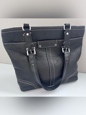 Vintage Coach Soho Pleated Hobo Bag Black Pebbled Leather Y2K F12089